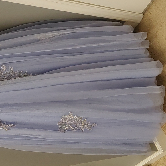 Say Yes to the Prom Women Blue Juniors Beaded Corset-Back Gown Dress Size 5 - Picture 7 of 12